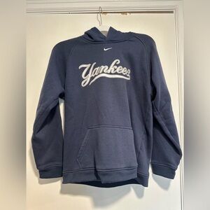 Vintage Y2K Sz:L New York Yankees MLB Nike Team Center Swoosh Logo Hoodie